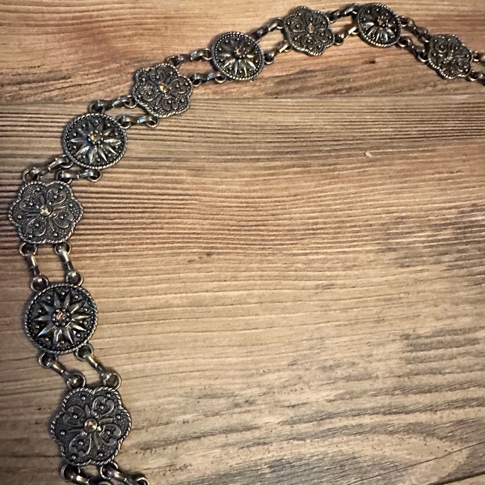 Western style metallic belt